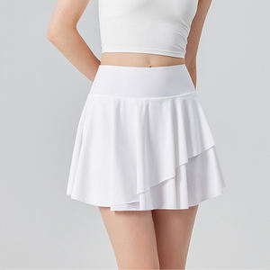 تنورة تنس نسائية بطيات مخصصة مع 3 جيوب للجولف مطاطية عالية الخصر تنورات تنورة للنساء تمارين رياضية كاجوال - Product Image 5