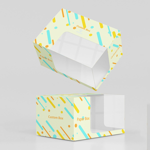Boîte cadeau avec Logo personnalisé bon marché, emballage de papier d'art écologique, 50 pièces - Product Image 4