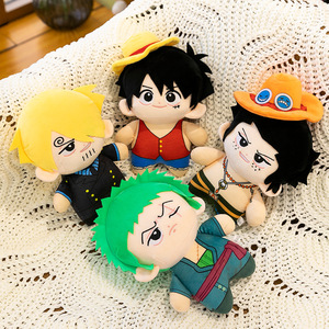 20cm 1 <span class=keywords><strong>Piece</strong></span> Luffy Zoro Sanji ACE Anime đồ chơi sang trọng nhồi bông sang trọng plushtoy - Product Image 1