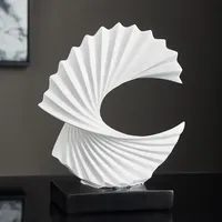 Sculpture en résine abstraite moderne artistique de qualité supérieure, accessoires de décoration dorés pour la maison, salon, bureau, décoration de bureau