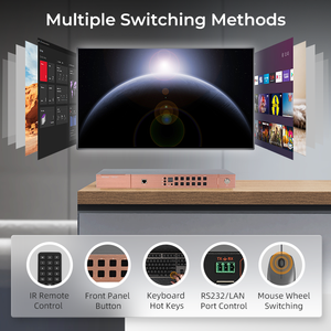 Conmutador KVM HDMI de 16 Puertos ODM Sobre IP Configuración Remota Multi PC Compatible con 4K 60Hz Puerto LAN y Control RS232 para Administradores de TI - Product Image 6