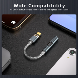 Cable adaptador de audio tipo C a 3,5 mm, mejora tu experiencia en juegos y películas, convertidor de calidad de sonido de grado audiófilo de 32/384 kHz - Product Image 4