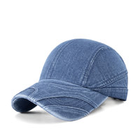 Nueva Gorra de Béisbol Casual Unisex de Mezclilla, Gorra de Jean Transpirable de Verano, Gorra Ajustable de Color Sólido para Hombres, Mujeres y Adolescentes