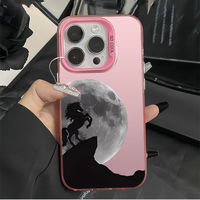 Étui de téléphone portable Cool Earth Horse Silver pour iPhone 16 Plus 15 Pro Max 14 13 12 11, coque arrière transparente antichoc IMD
