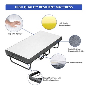 Single Steel Tragbares Rolla way Metal Fold Folded Faltbares Klapp bett mit Matratze - Product Image 3