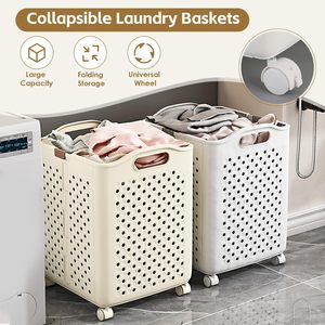 Cesto de Ropa Sucia Ecológico Grande con Ruedas y Tapas para Armario, Capacidad Superior a 35L - Product Image 2