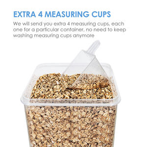 กล่องเก็บอาหาร LYT275 แบบขายส่ง 4 ชิ้น กล่องเก็บซีเรียลในครัว สำหรับเก็บพาสต้า ชา กาแฟ น้ำตาล - Product Image 2