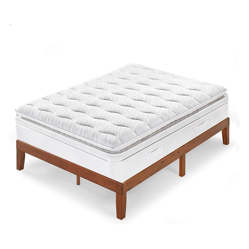 Canada design king size coil pocket spring pillow top mattress