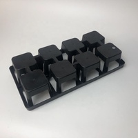 Support de pot de pépinière carré empilable solide à 8 cellules porte-pot en plastique