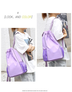 Custom Logo Promo <b>Drawstring</b> <b>Backpack</b> Bulk Reflective Sports Cinch Sack Mesh Pockets Wide Adjustable Strap Gym Bag Wholesale B2B - Product Image 3