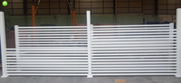 Panneau de clôture à persiennes en aluminium blanc enduit de poudre personnalisé