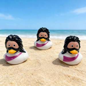 Plastic Children's Water <b>Play</b> Toy Cartoon <b>Doll</b> Purple Belt Black Curly Hair White Horse Duck 0-24 Months - Product Image 6