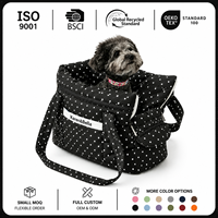 Lit de transport pour petits chiens et chats avec tissu en polyester et nylon, coussin doux, design détachable, base de support en PC, fabricant OEM