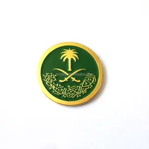 Grosir Saudi Arabia 93 pin suvenir Hari Nasional dalam stok pin magnet logam kustom