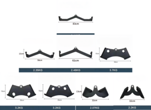 Juego de 8 piezas de accesorios de cable con agarre estilo MAG de acero, manijas para dominadas y <span class=keywords><strong>remo</strong></span> bajo, recubiertas de goma, resistentes y de alta resistencia para gimnasios comerciales - Product Image 3