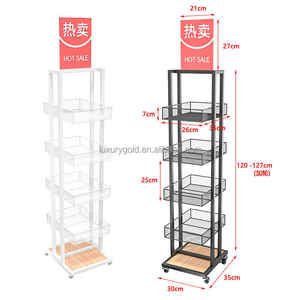 Rak Display ritel berdiri Display toko kosmetik rias logam 4 lapisan kualitas tinggi untuk promosi produk cantik - Product Image 3