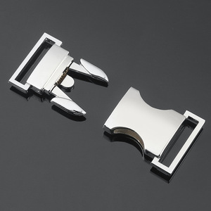 Hebilla de liberación lateral de aleación de zinc, plateada y negra, duradera, para cierres de bolsos - Product Image 3