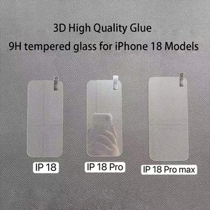 กระจกนิรภัยแบบโค้ง 3 มิติ พรีเมียม สำหรับ <span class=keywords><strong>iPhone</strong></span> 18 17 <span class=keywords><strong>Pro</strong></span> Max 17e 16 15 Plus 14 <span class=keywords><strong>Pro</strong></span> 13 12 <span class=keywords><strong>Pro</strong></span> 11 Xr 7 8 Plus ฟิล์มกันรอยหน้าจอ - Product Image 2