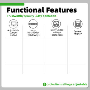RMshebei調整可能電流電圧プロテクターオートリセット付き6 LEDディスプレイオーバー/アンダー電圧保護DINレール設置 - Product Image 4