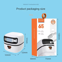 Cargador de Pared de Carga Rápida de 65W PD3.0/QC3.0 con Doble Puerto, Diseño Plegable, Carga a Baja Temperatura, Cable de 70cm para Tablets y Laptops Android