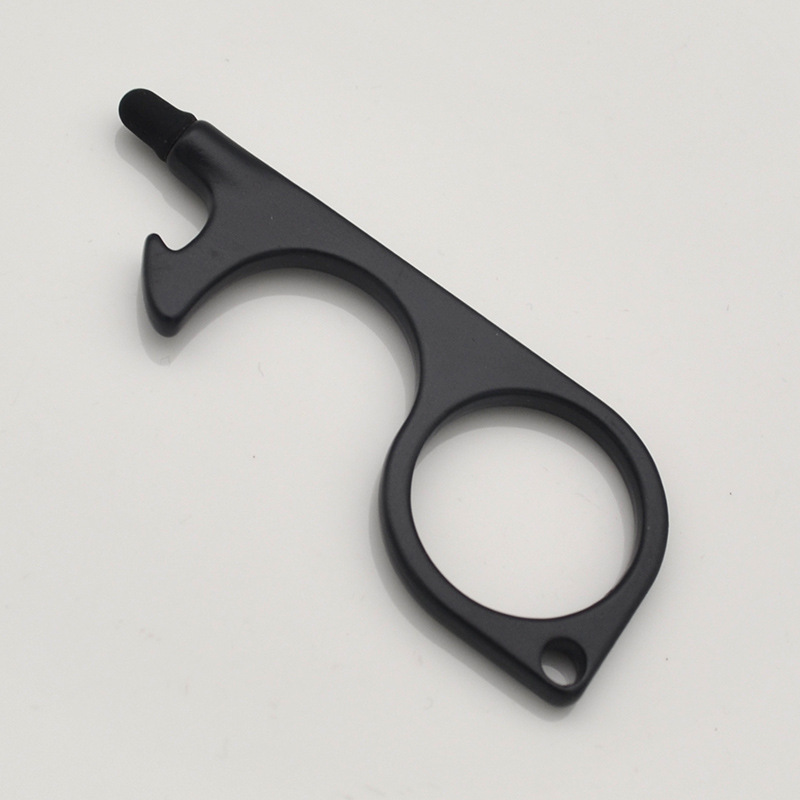 women Self Defense Keychain Safety Key Chain Key Door Touchless Keys Keychain No Touch Door Opener With Stylus