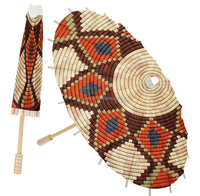 Parapluie personnalisé avec logo, design panier éthiopien Mesob, pour décoration de mariage