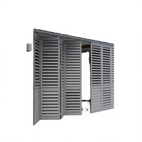 Volet vertical moderne en alliage d'aluminium pour extérieur, taille personnalisée pour salon