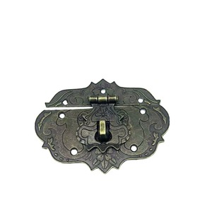 Cerradura de Muebles Retro de Aleación de Zinc, 76x57mm, Sin Llave, Tamaño Pequeño, con Gancho para Caja de Madera, Joyero, Caja de Regalo, Accesorio de Ferretería - Product Image 4