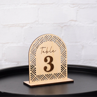Numéro de table de mariage en bois creux personnalisé, décoration artistique rustique, carte de table pour mariage, hôtel, banquet, fête, durable et écologique