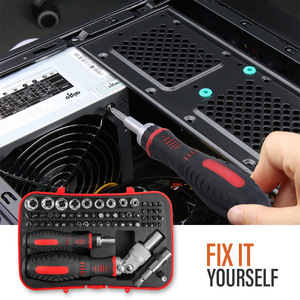 Hi-Spec <b>Screwdriver</b> <b>Set</b> 1/4 In Hex Drive With Socket And <b>Bit</b> Kit For Electronic Assembly - Product Image 3