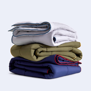 Tùy Chỉnh Mềm 100% Polyester Nylon Lông Cừu Ngoài Trời Không Thấm Nước Packable Xuống Ném Trại Chăn Puffy - Product Image 3