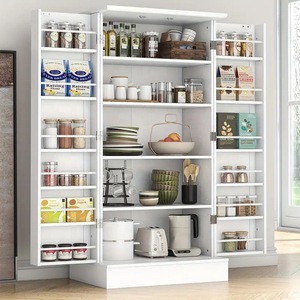 Armoire de rangement minimaliste moderne, armoire à vin murale pour salon, grande capacité, armoire de cuisine intégrée. - Product Image 1