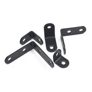 Triangle Black Angle Code Stainless Steel 90 Degree Right Angle Holder Triangle Iron Bracket Connector Piece Hardware