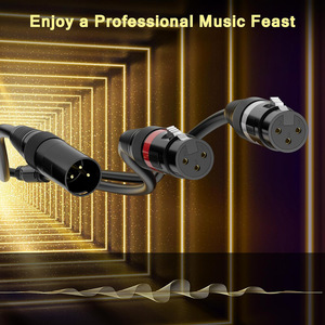 Xlr स्प्लिटर Y-XLR केबल, सोना-प्लेटेड 3-पिन xlr पुरुष को दोहरी महिला पैच केबल - Product Image 5