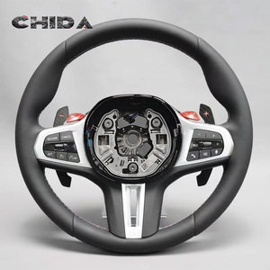 Volante de Cuero Negro Compatible con BMW Serie 3 G30 G20 G22 G21 G28 G38 425i 430i M440i 530i 525i M550i 540i <span class=keywords><strong>530d</strong></span> 523d - Product Image 1