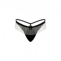 Culotte érotique sexy pour femme, style français, design à pompons, luxe léger, pour le commerce international, string perlé, avec chaîne décorative