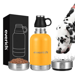 Botol air baja tahan karat 3 in 1 32 oz baru botol air anjing fungsional botol air anjing dengan mangkuk air dan makanan yang dapat dilepas - Product Image 1