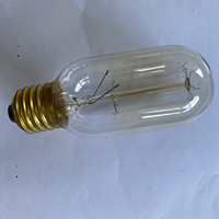 Ampoule incandescente tubulaire antique T45, ampoule Edison vintage, verre ambré, 25W 40W 60W, lampe pour luminaires décoratifs