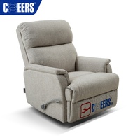 Canapé inclinable manuel en tissu contemporain Manwah Cheers 1 place extensible pour salon