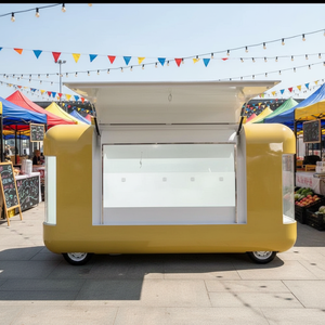 Remolque de Comida Multifuncional Plegable de Bajo Costo, Carrito de Helados, Churros y Cerveza, con Ruedas, para Comida Rápida en la Calle, Australia, Houston - Product Image 1