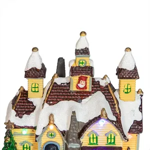 <span class=keywords><strong>Maison</strong></span> éclairée <span class=keywords><strong>du</strong></span> village <span class=keywords><strong>du</strong></span> père noël décor de vacances <span class=keywords><strong>maison</strong></span> modèle de noël avec lumière pour la décoration - Product Image 3