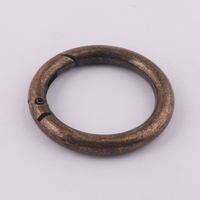 Mousqueton rond à ressort en alliage métallique vintage de 43 mm pour sacs, idéal pour les cadeaux promotionnels et accessoires