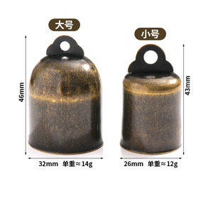 Fábrica al por mayor Pet Bell <span class=keywords><strong>Bronce</strong></span> Navidad Cuerno <span class=keywords><strong>Campanas</strong></span> Adornos colgantes Protección del medio ambiente Retro Apertura en forma <span class=keywords><strong>de</strong></span> campana <span class=keywords><strong>de</strong></span> hierro - Product Image 3