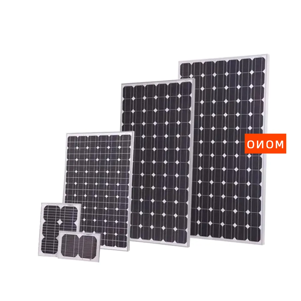 Özelleştirmek 5v 6v 18v 30w 40w 50w 60w 100watt tüm siyah mono kristal GÜNEŞ PANELI