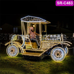 Luz Navideña LED Grande para Exteriores, Impermeable, con Diseño de Tren Navideño en 3D, para Decoración Comercial Personalizada - Product Image 3