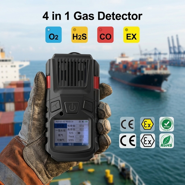 Explosion-proof Gas Detector 4 Gases Detecting Co H2s O2 Ex(lel) Multi Gas Detector