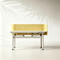 Écran de bureau acoustique moderne en forme de L, découpé CNC, conforme ASTM E84, pour hôtel, école, en feutre PET 100% fibre de polyester