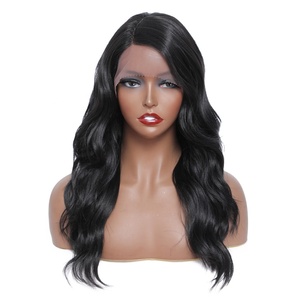 KEMY HAIR Perruque Synthétique Lace Front 20 "Medium <span class=keywords><strong>Mauve</strong></span> Rose Couleur Transparent HD Lace Résistant à la Chaleur Armure Bouclée 180% Densité - Product Image 6