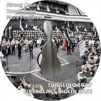Tongling High-Grade Gray Fiberglass Violin Case Premium Instrument Bags & Cases