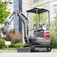 Mini-excavatrice sur chenilles de 1,2 tonne approuvée par l'EPA avec moteur et pompe inclus, garantie 1 an - Expédition DDP porte-à-porte